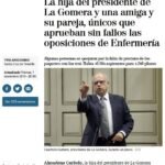 https://diariodeavisos.elespanol.com/canariasenred/la-hija-del-presidente-de-la-gomera-y-una-amiga-con-su-pareja-unicos-que-aprueban-sin-fallos-las-oposiciones-de-enfermeria/ --- https://www.publico.es/sociedad/hija-presidente-gomera-dos-amigos-unicos-aprobados-fallos-oposicion-enfermeria.html --- https://www.eldiario.es/canariasahora/tribunales/sospechas-oposiciones-errores-hija-presidente-cabildo-gomera-llegan-juzgados_1_7362953.html --- https://www.lavozdegalicia.es/noticia/espana/2019/11/02/curbelo/00031572695673415594945.html