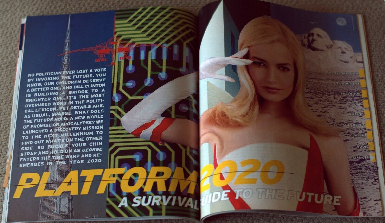 Plataforma 2020. Guía de supervivencia para el futuro. - George, febrero de 1997. Revista de John F. Kenedy Jr. https://divulgaciontotal.com/w/?p=11190 https://web.archive.org/web/20201201000000*/https://divulgaciontotal.com/w/?p=11190 https://tierrapura.org/2021/02/10/george-febrero-1997-la-revista-de-jfk-jr-que-predice-el-2020/ https://uncatolicoperplejo.com/george-revista-de-john-f-kenedy-jr-febrero-1997/