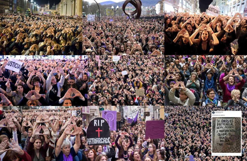 Feminismo es masonería (Mudra o signo masónico del triángulo, Merkel)