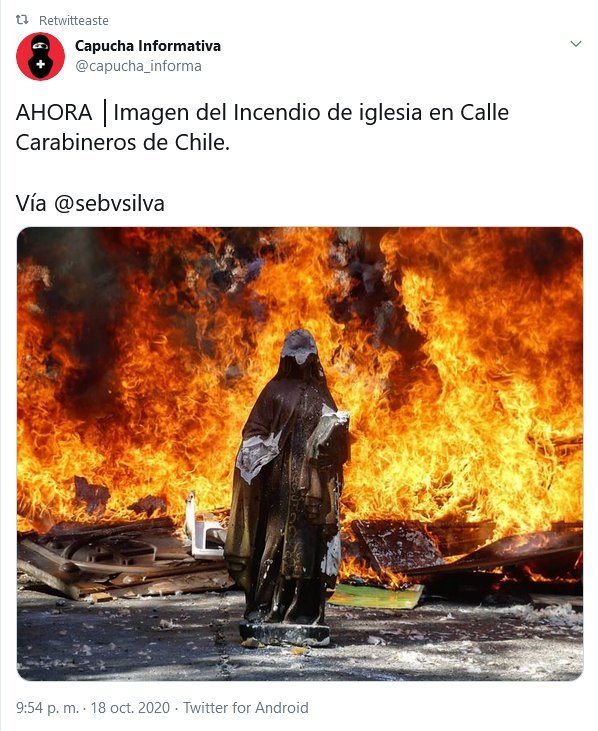 https://x.com/1churchburning --- Iglesias incendiadas, Church burning.