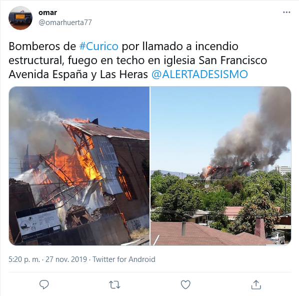 https://x.com/1churchburning --- Iglesias incendiadas, Church burning.