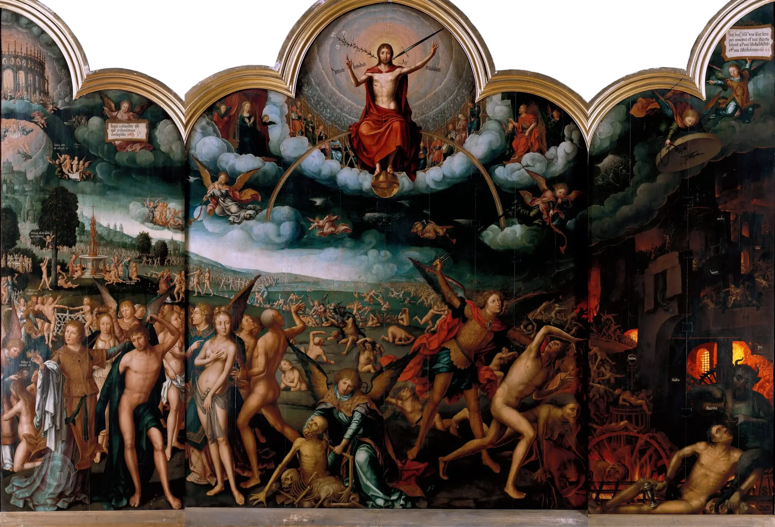 The Last Judgement, por Jean Bellegambe (c.1470-1534-40) Juicio Final (webp 500KB Calidad media),
