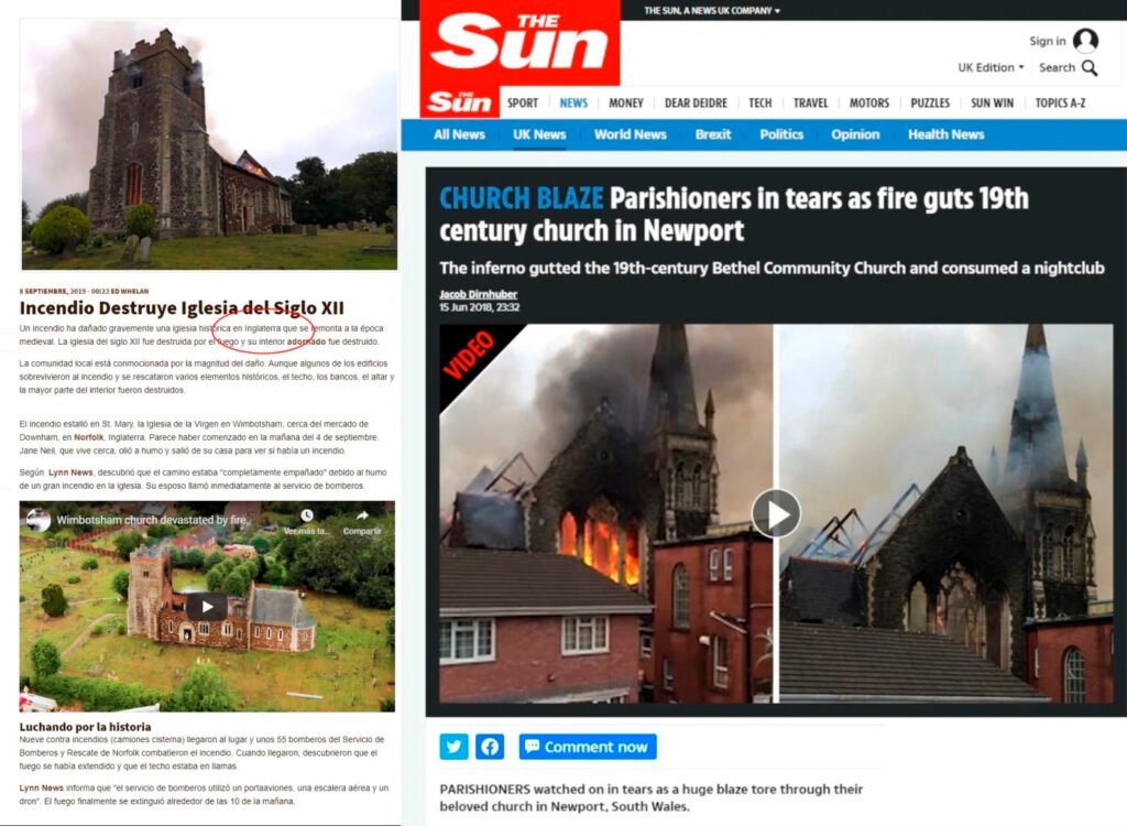 https://x.com/1churchburning --- Iglesias incendiadas, Church burning.
