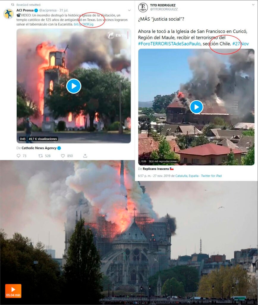 https://x.com/1churchburning --- Iglesias incendiadas, Church burning.